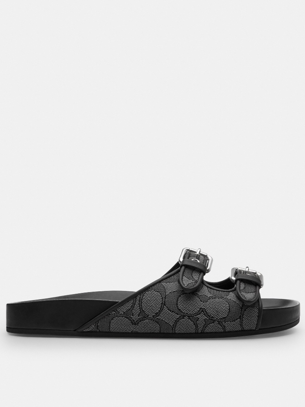 Coach Outlet Two Band Buckle Sandal In Signature Jacquard